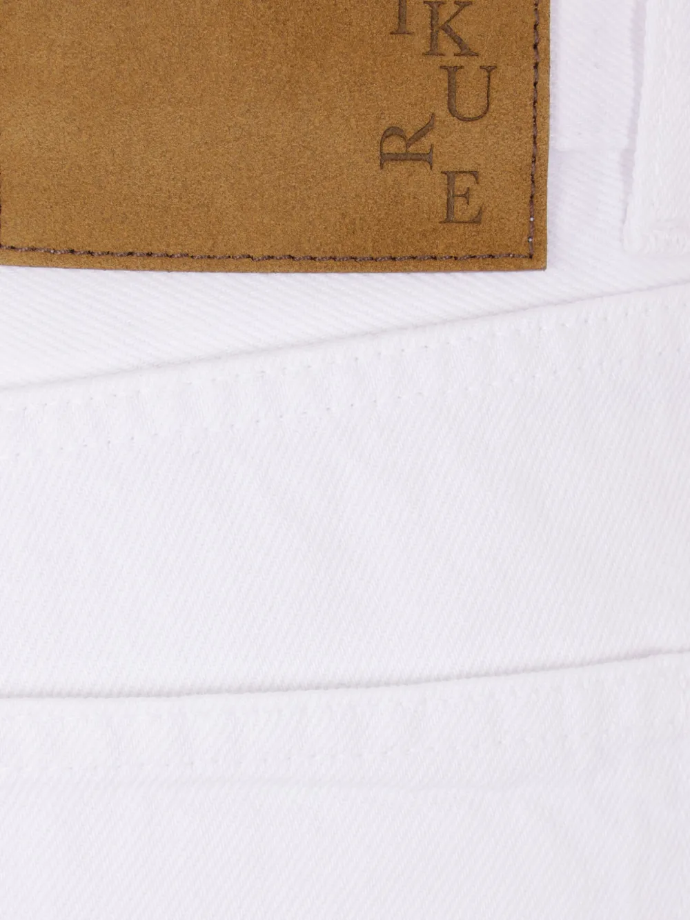 Shop Haikure Logo-patch Jeans In White