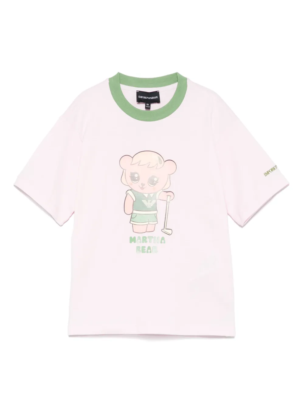 Emporio Ar i Kids T-shirt met patchdetail Roze