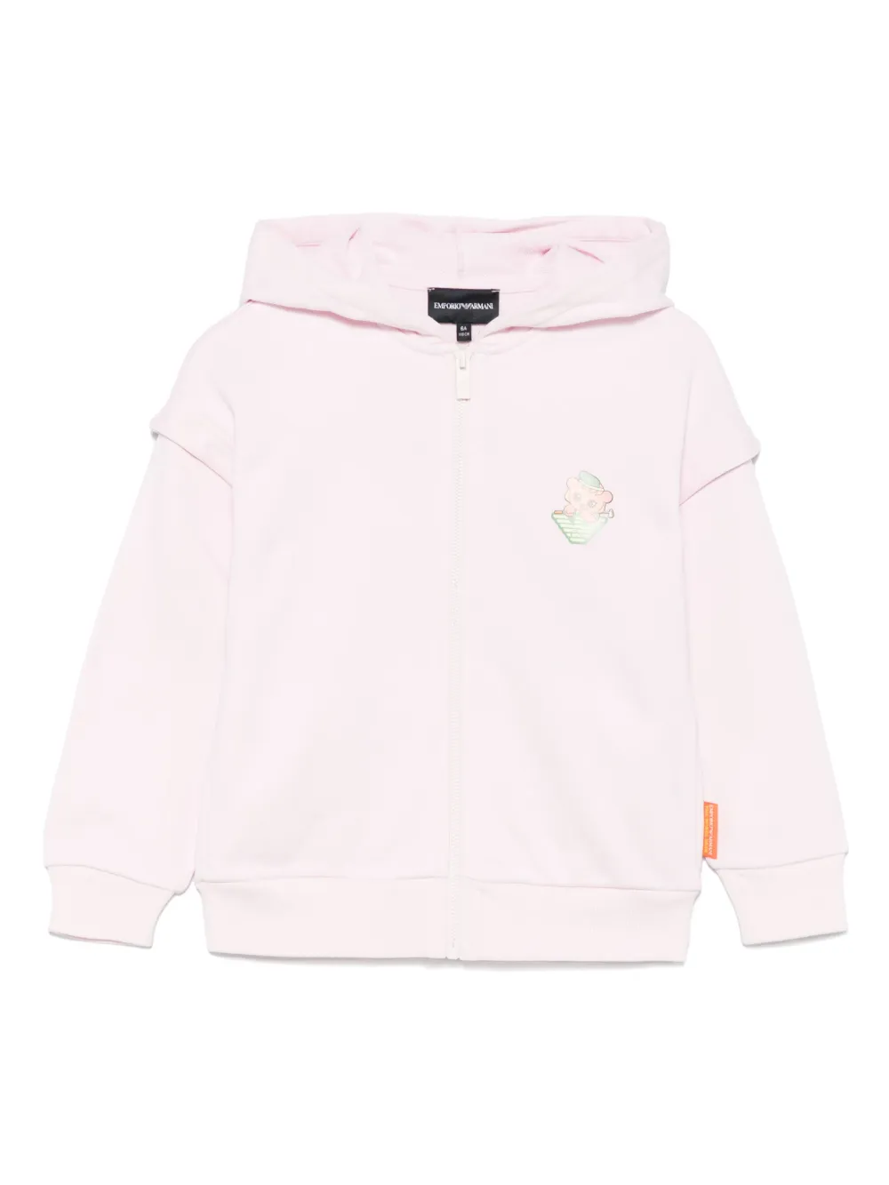 Emporio Ar i Kids Hoodie met print Roze