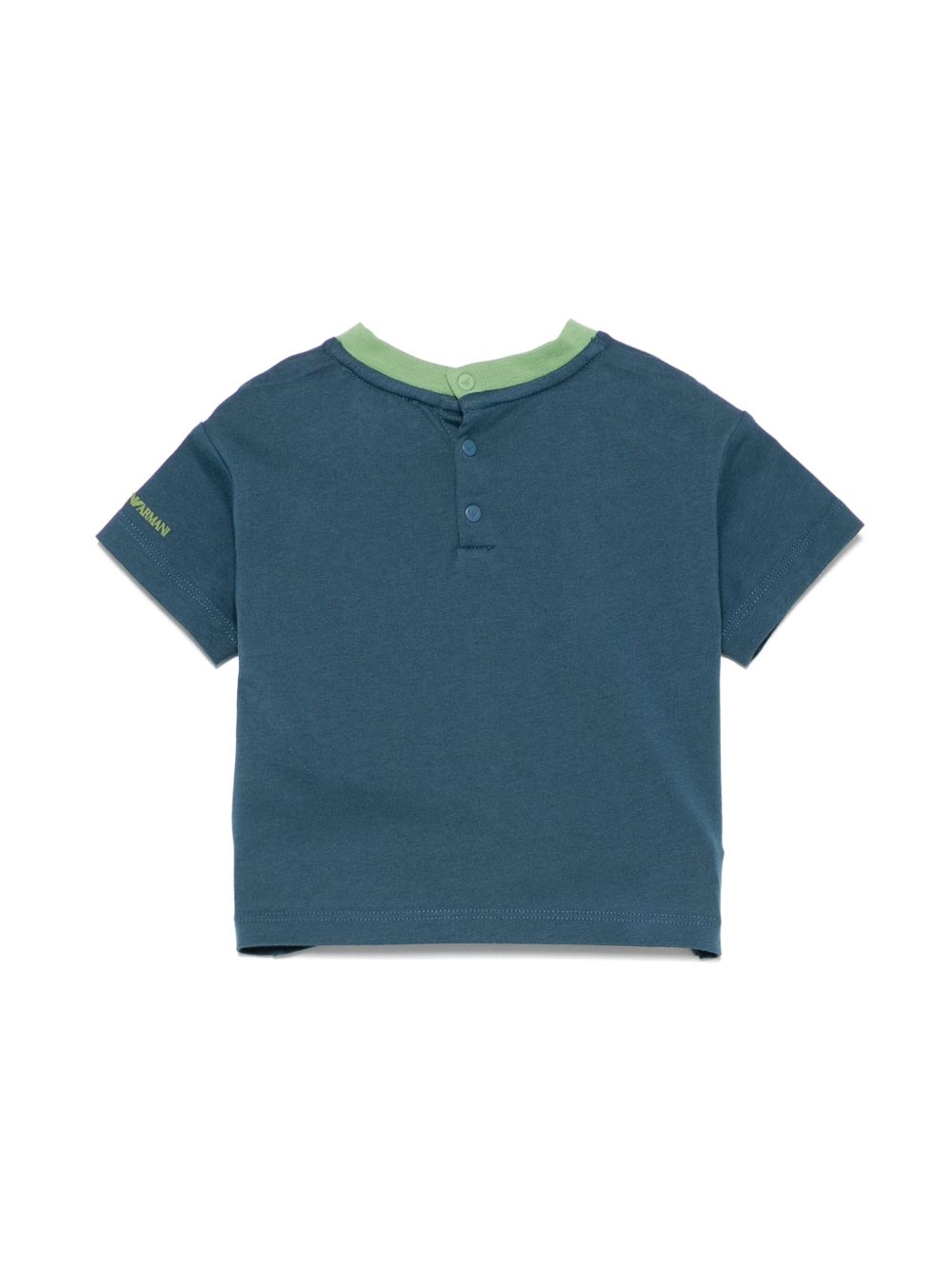 Emporio Armani Kids T-shirt met patchdetail - Blauw