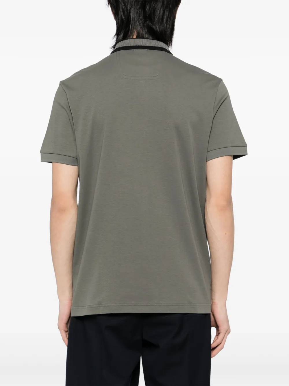 BOSS Poloshirt met logoprint Grijs