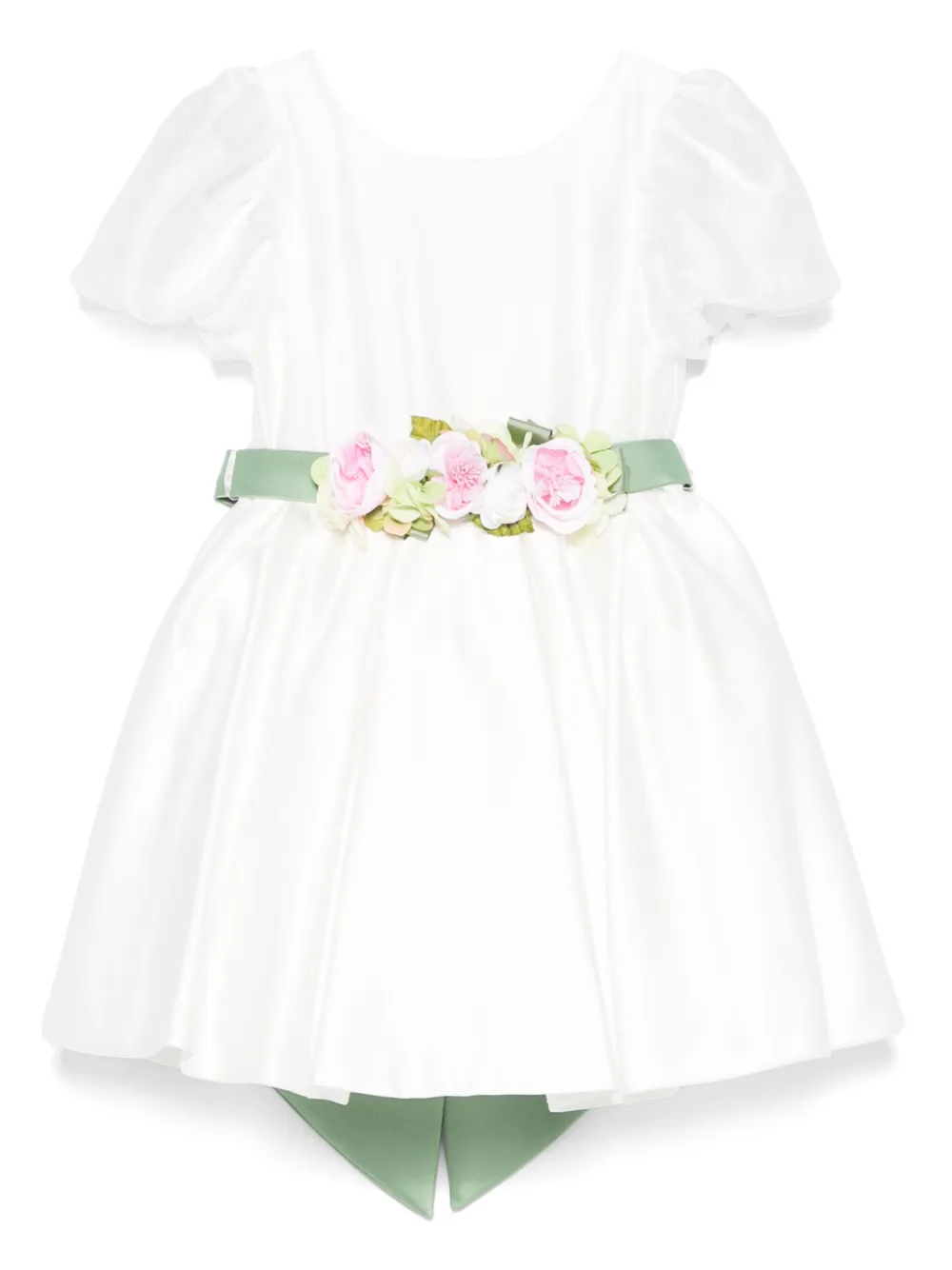 Colorichiari Jurk met bloe patch Wit