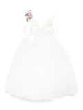 Colorichiari oversize bow-detail dress - White