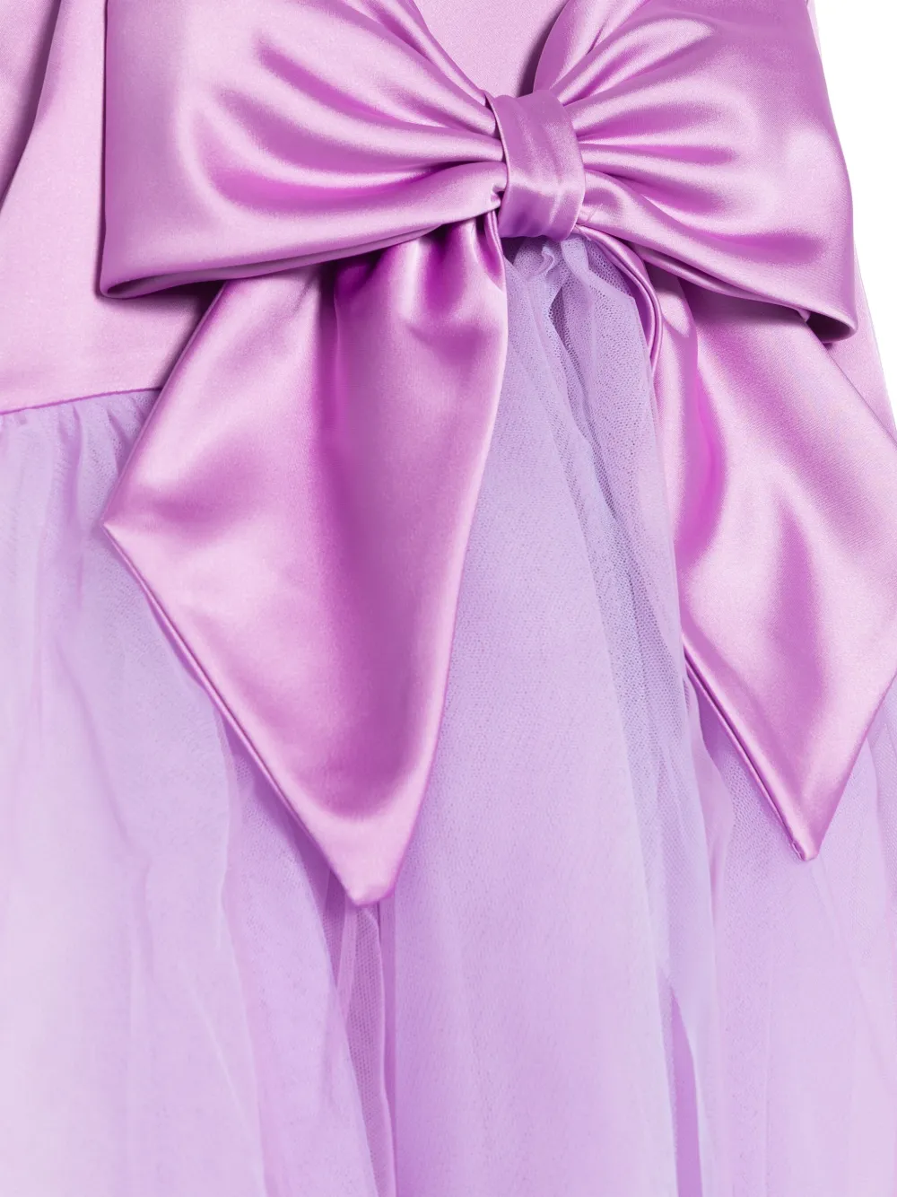 Shop Colorichiari Bow-detail Dress In Purple