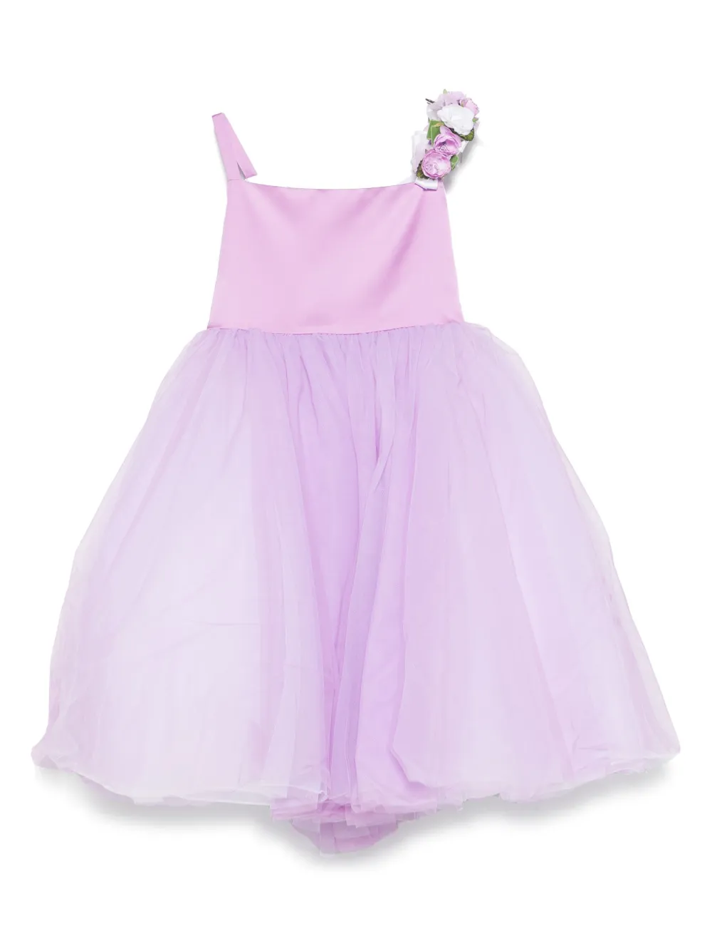 Shop Colorichiari Bow-detail Dress In Purple
