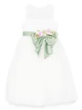 Colorichiari oversize bow-detail dress - White