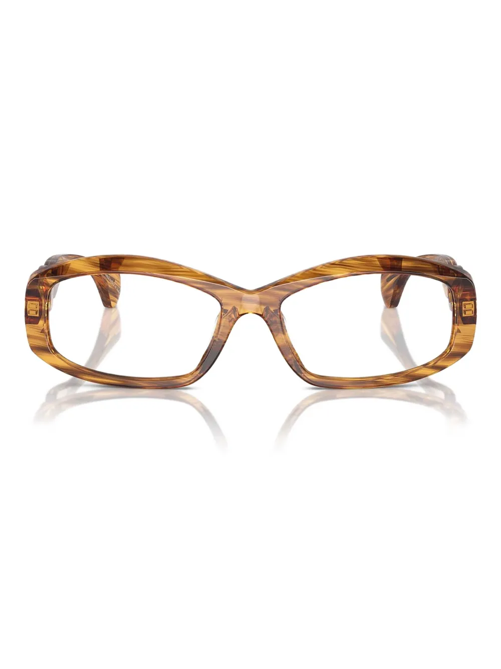 Alain Mikli lunettes de vue à monture géométrique | marron | Image 1
