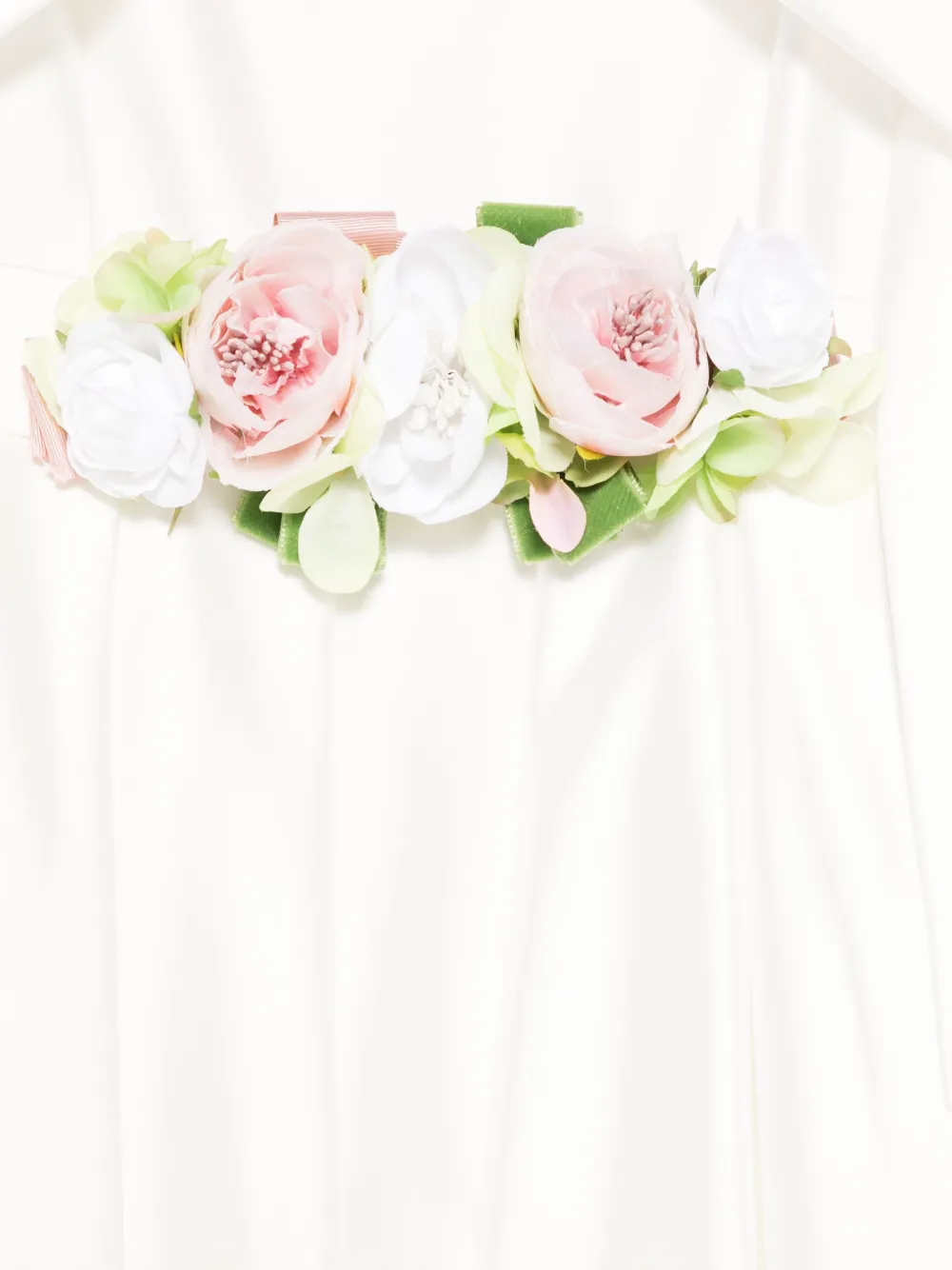 Colorichiari Jurk met bloemenpatch Wit