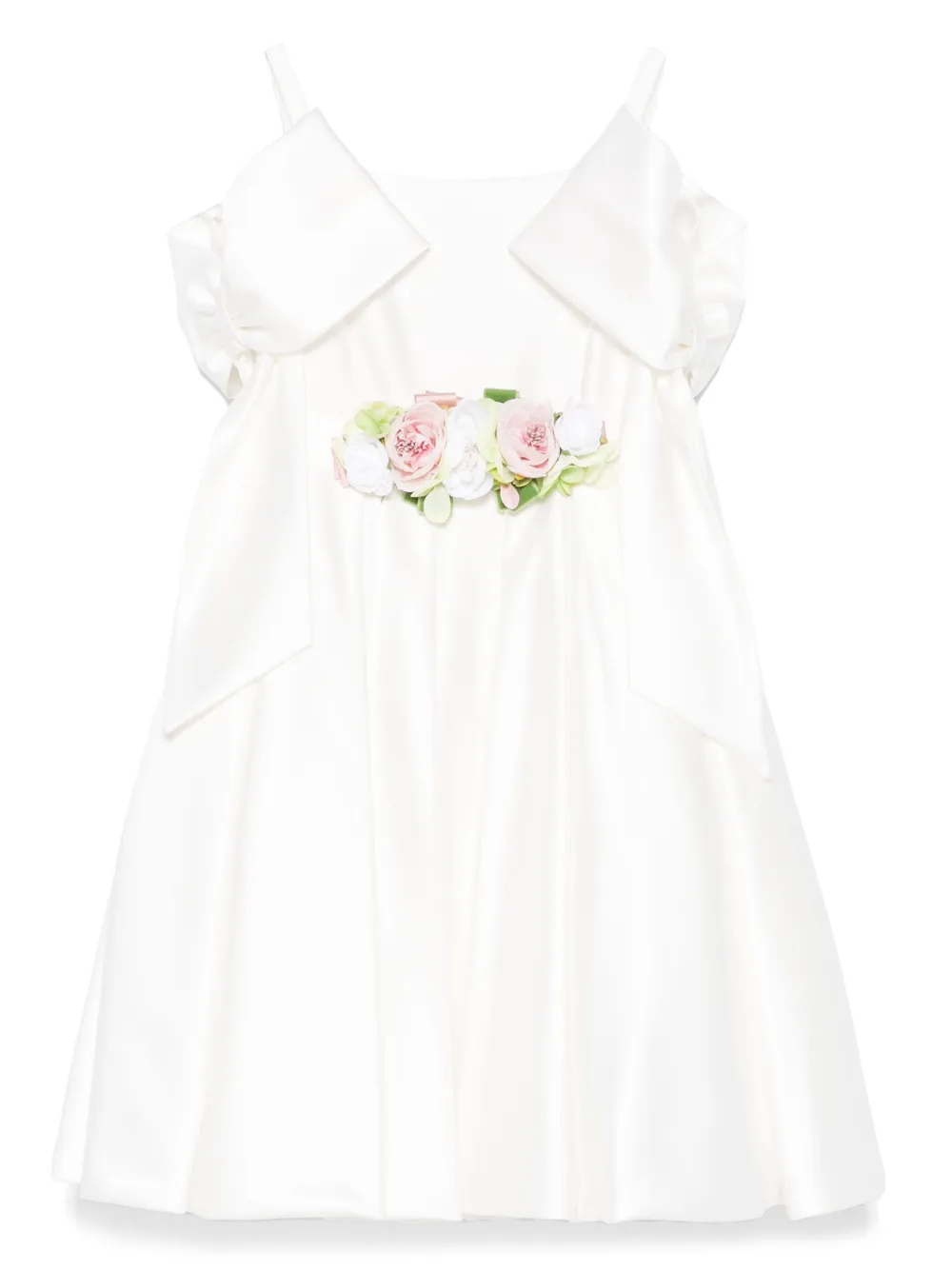 Colorichiari Jurk met bloe patch Wit