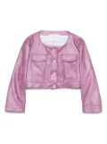 Colorichiari cropped jacket - Pink