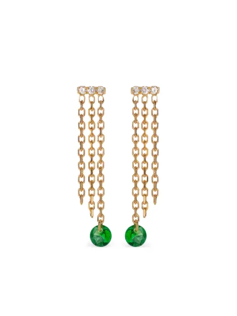 Raphaele Canot 18kt yellow gold Set Free tsavorite earrings