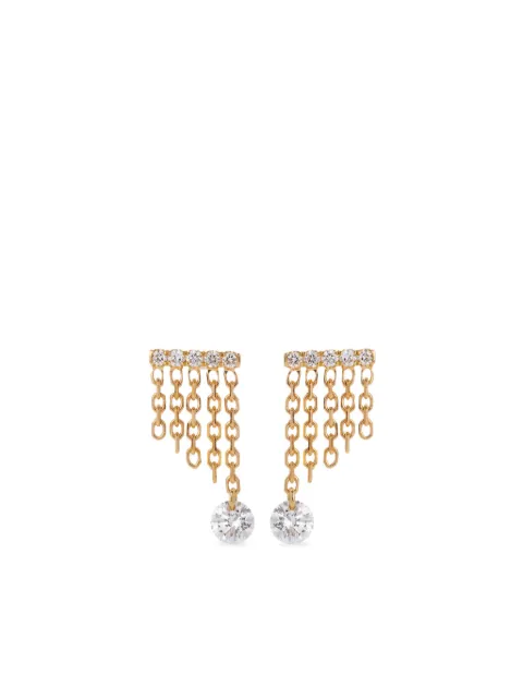 Raphaele Canot 18kt yellow gold Set Free diamond earrings