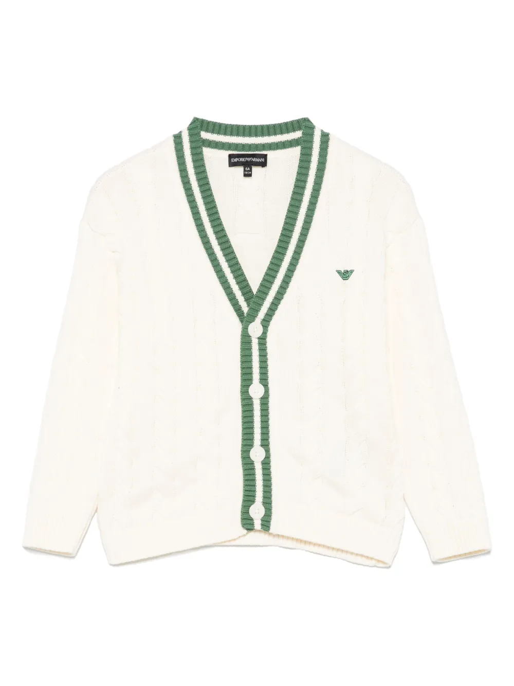Emporio Ar i Kids Vest met geborduurd logo Beige