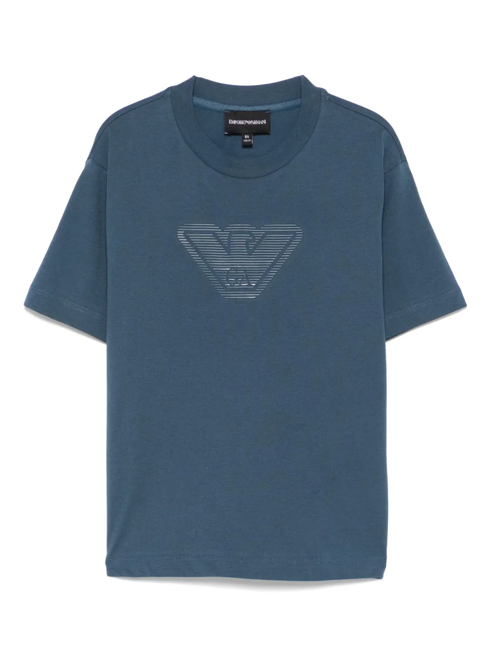 Emporio Ar i Kids T-shirt met logopatch Blauw