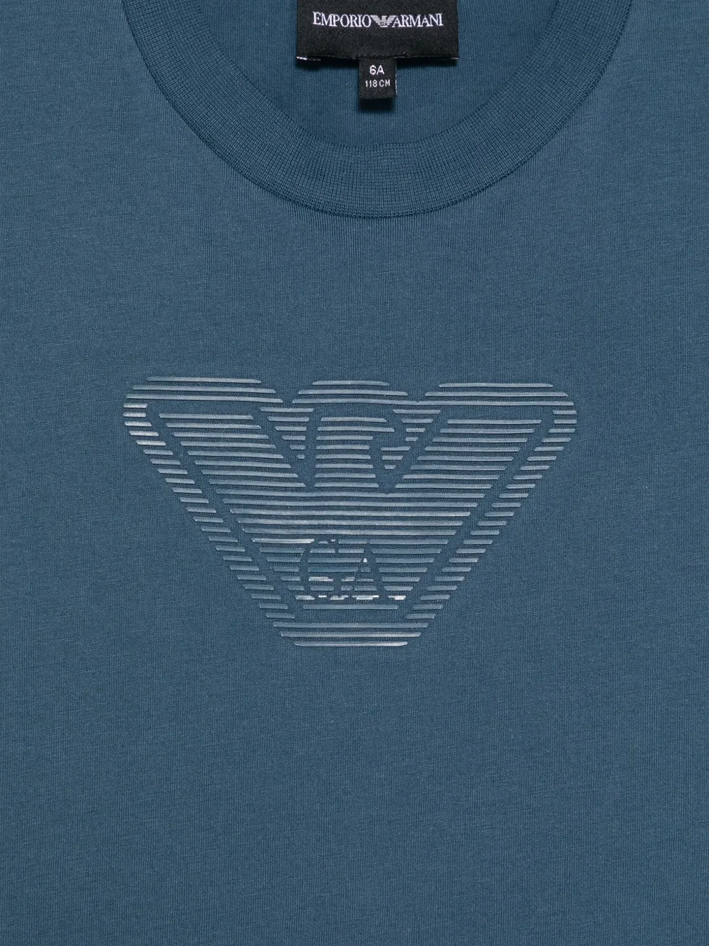 Emporio Armani Kids T-shirt met logopatch Blauw