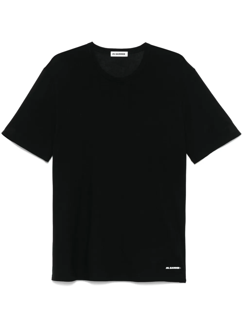 Jil Sander Katoenen crêpe T-shirt Zwart