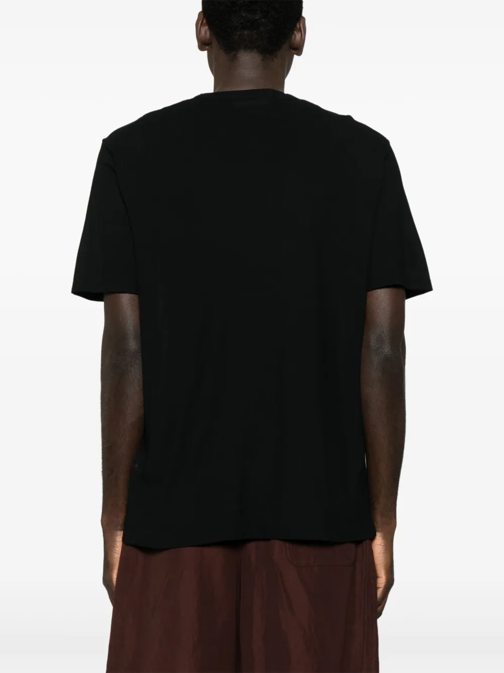 Jil Sander Katoenen crêpe T-shirt Zwart