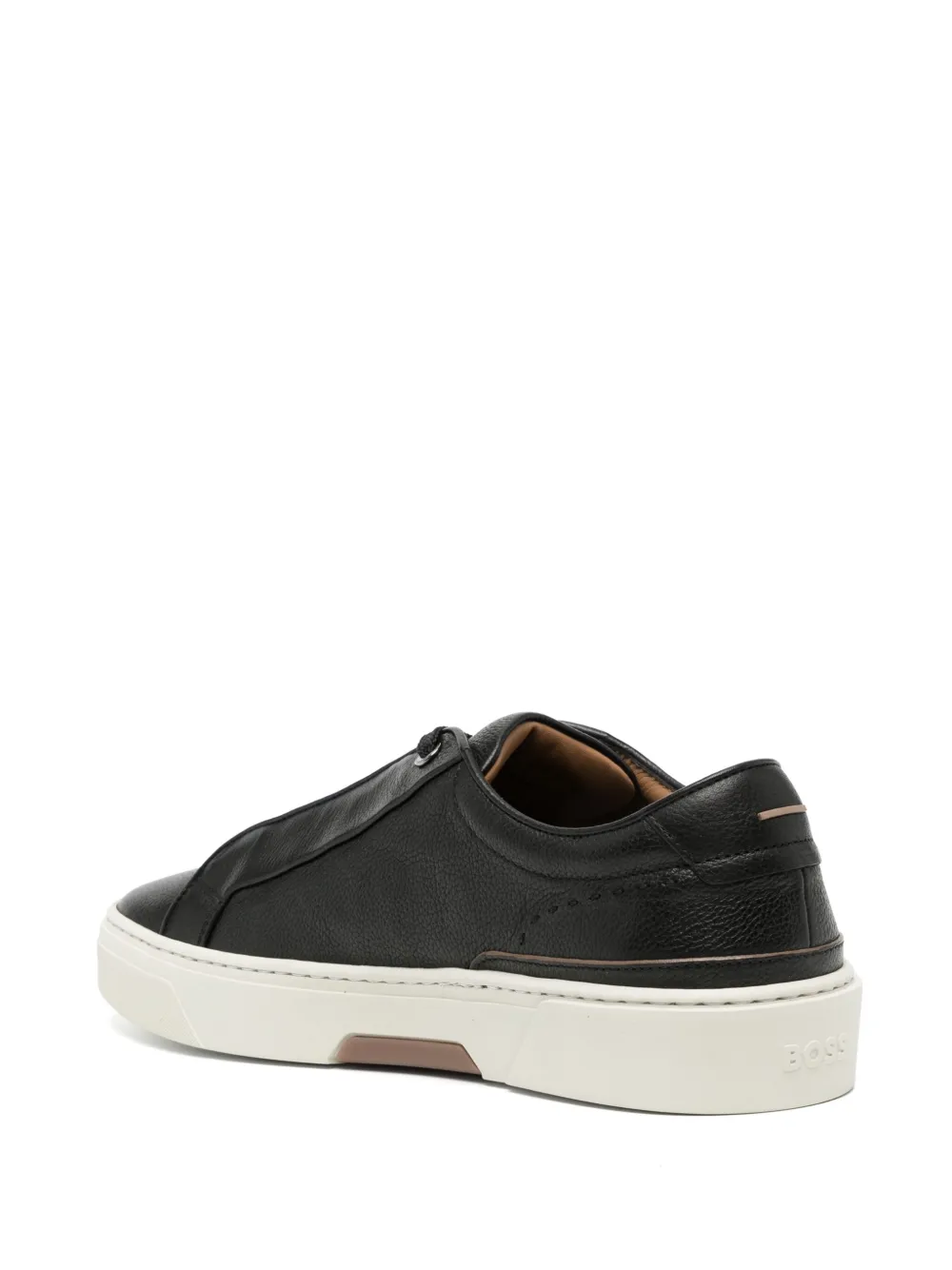 BOSS leather sneakers Black