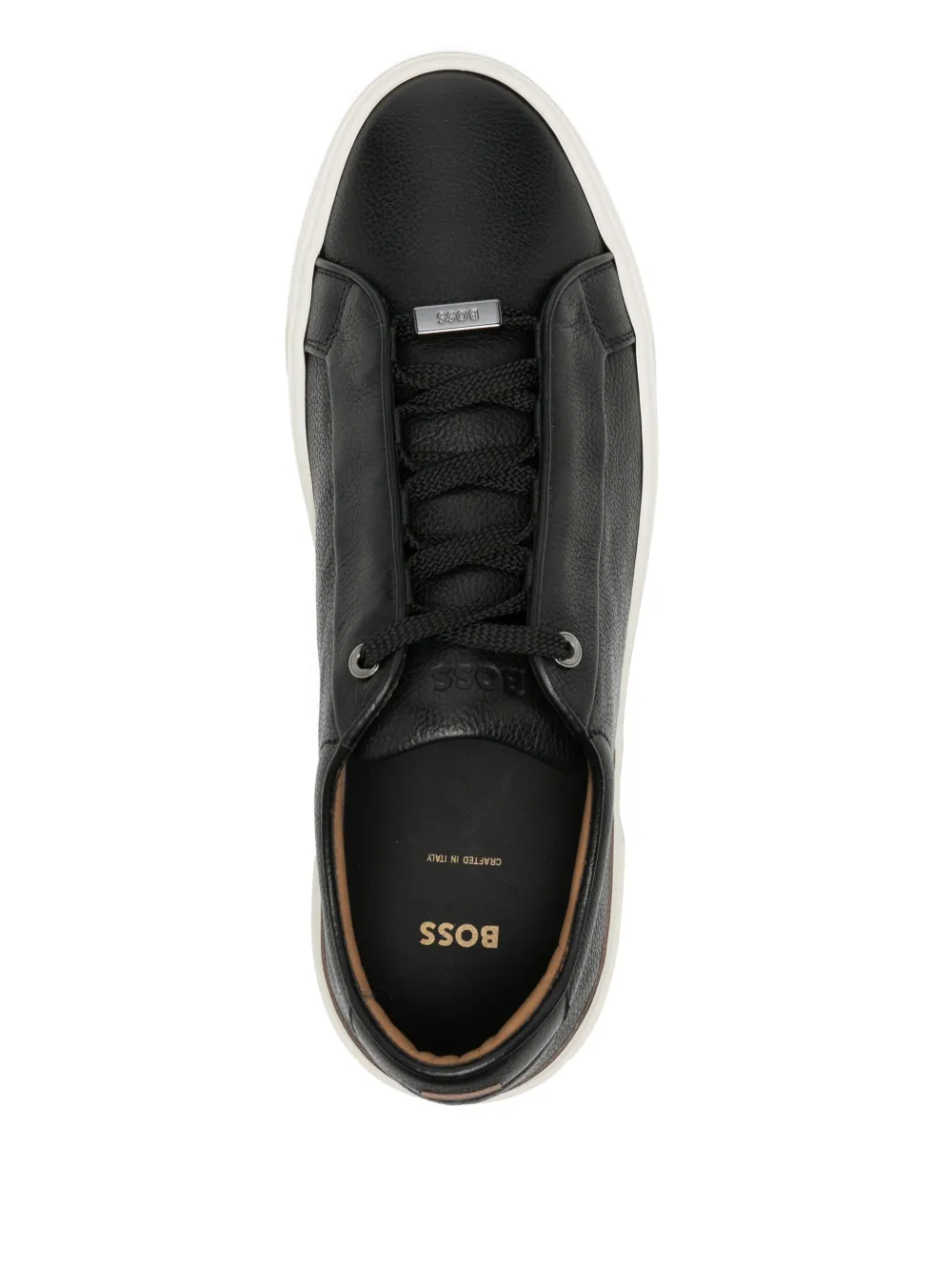 BOSS leather sneakers Black