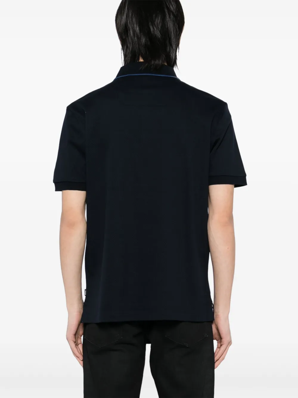 BOSS Katoenen poloshirt Blauw