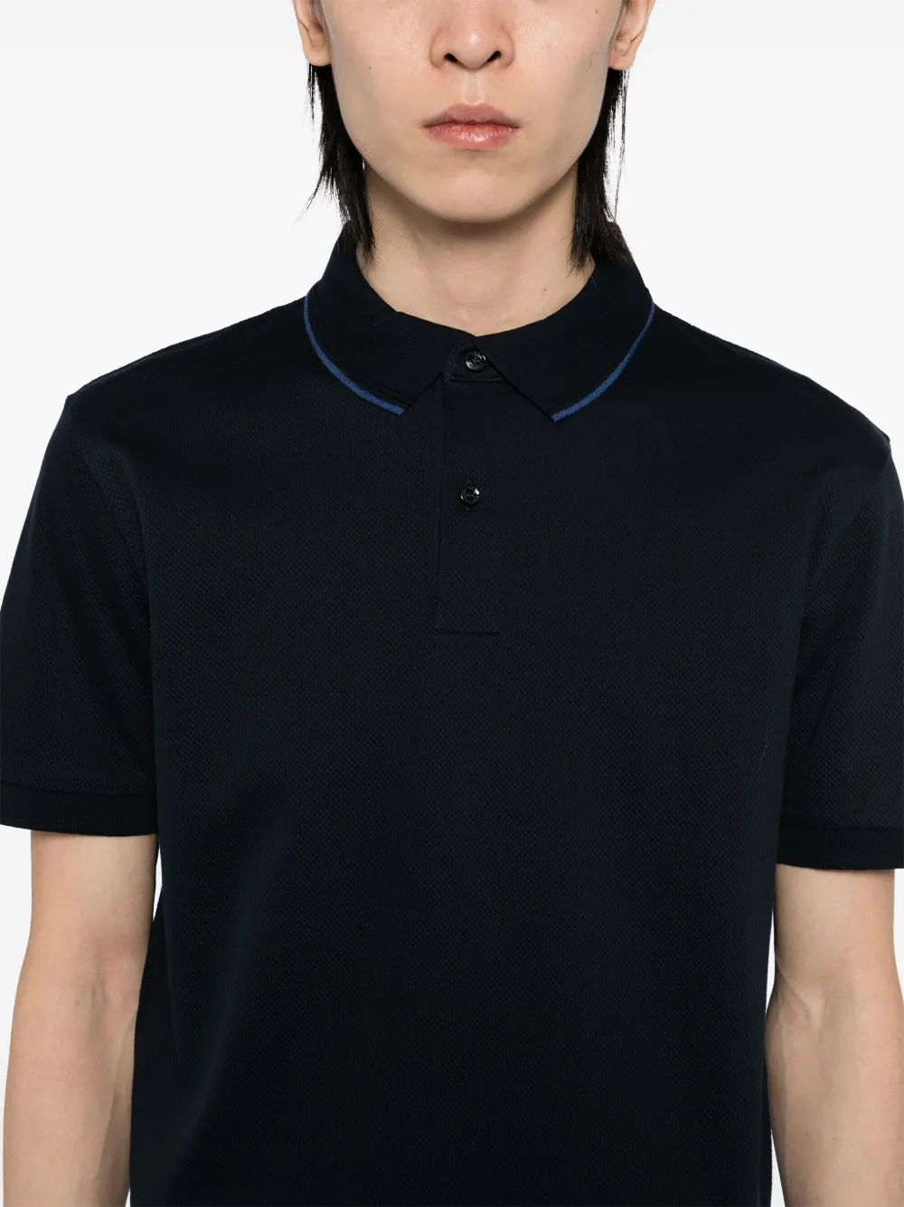 BOSS Katoenen poloshirt Blauw