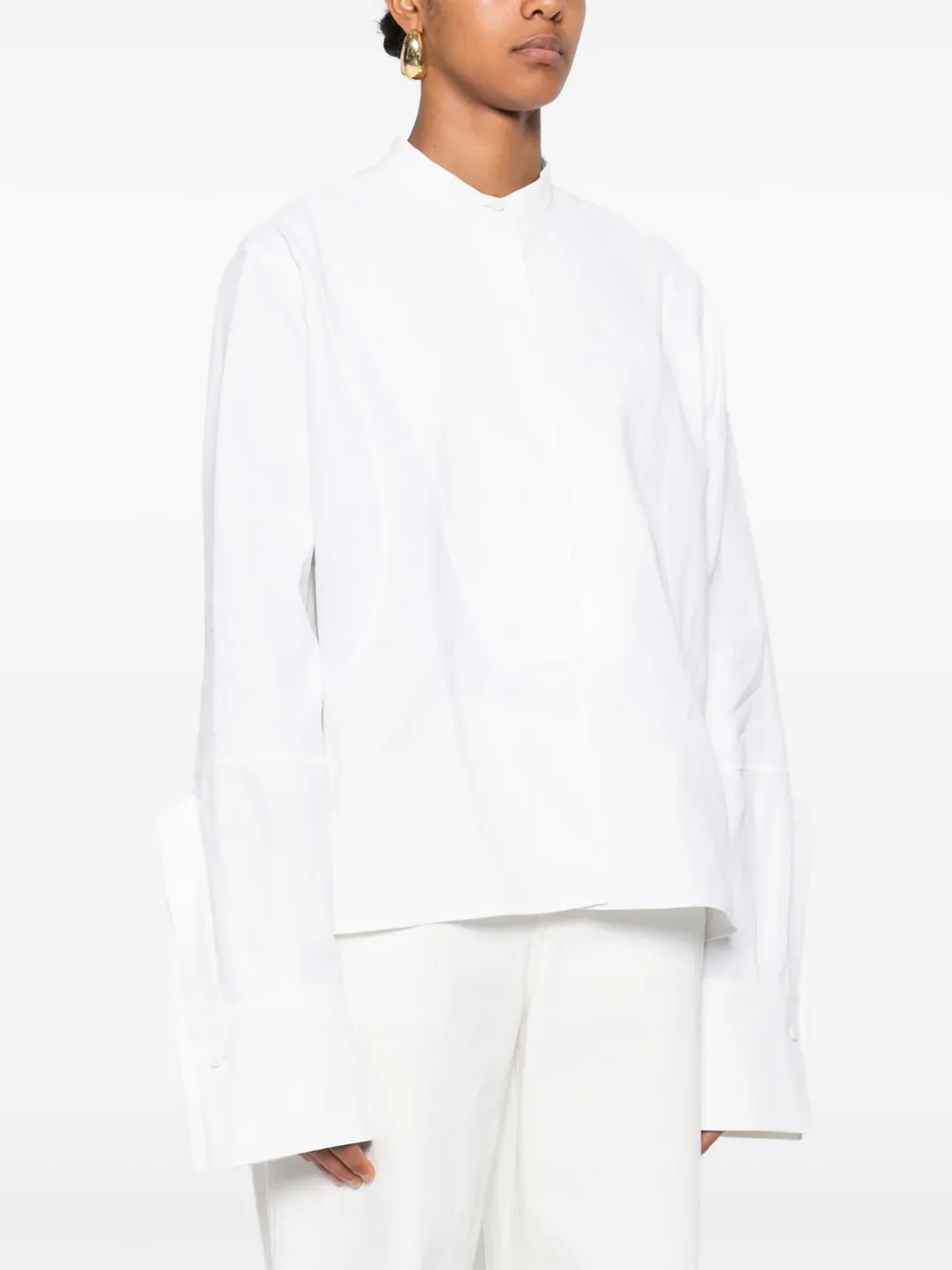 Jil Sander Linnen blouse Wit