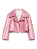 Colorichiari laminated-finish jacket - Pink