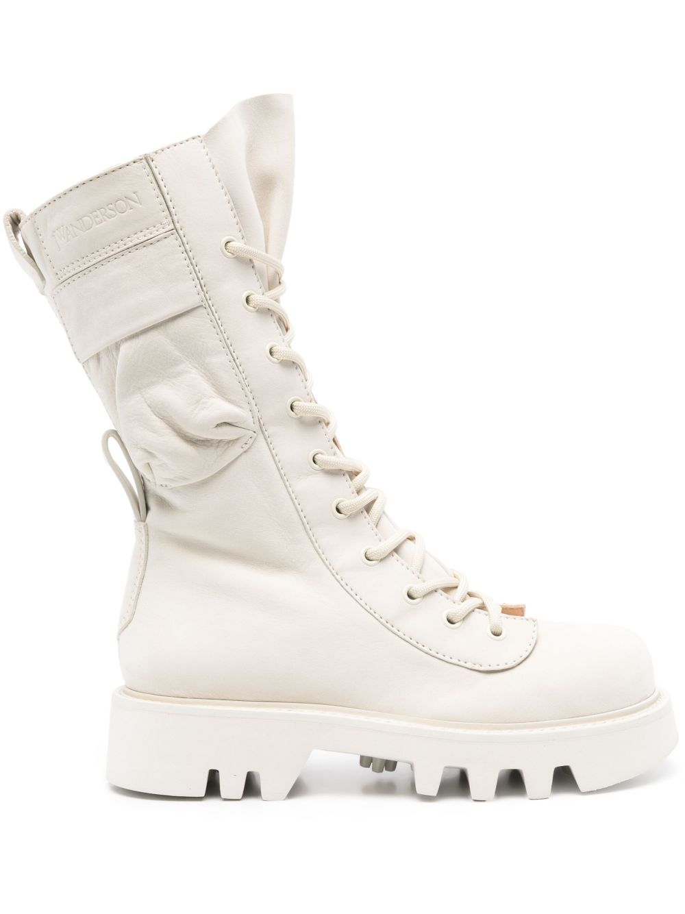 JW Anderson Combat leren laarzen 002 NATURAL