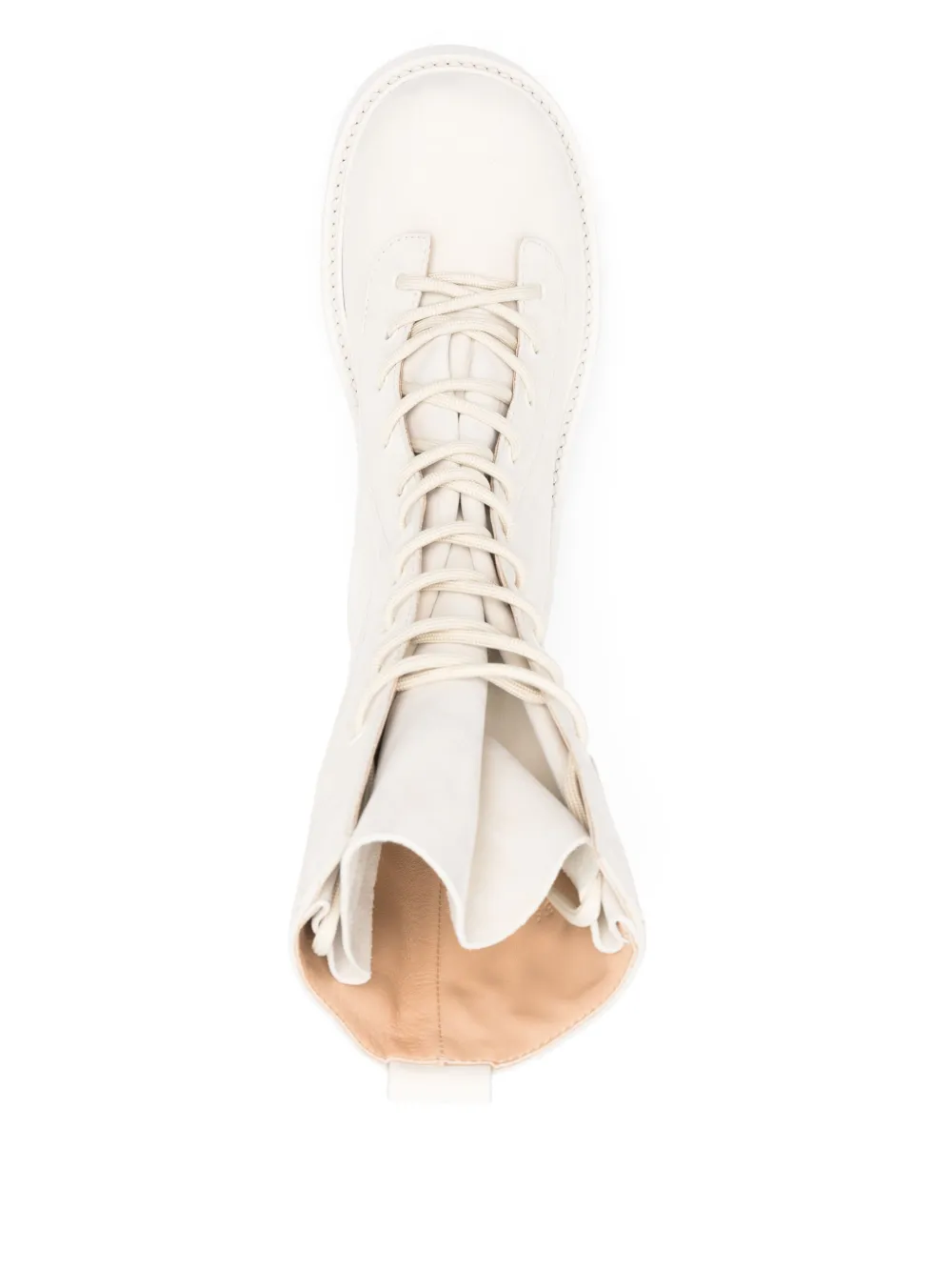 JW Anderson Combat leren laarzen 002 NATURAL