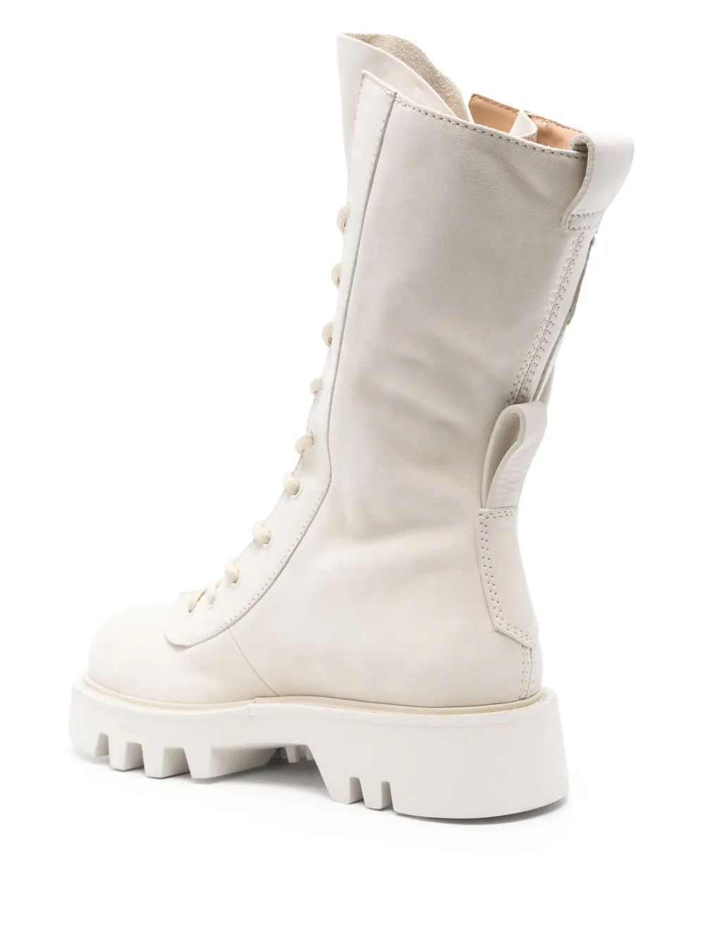 JW Anderson Combat leren laarzen 002 NATURAL