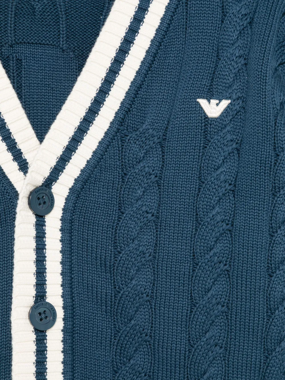 Emporio Armani Kids Vest met geborduurd logo Blauw