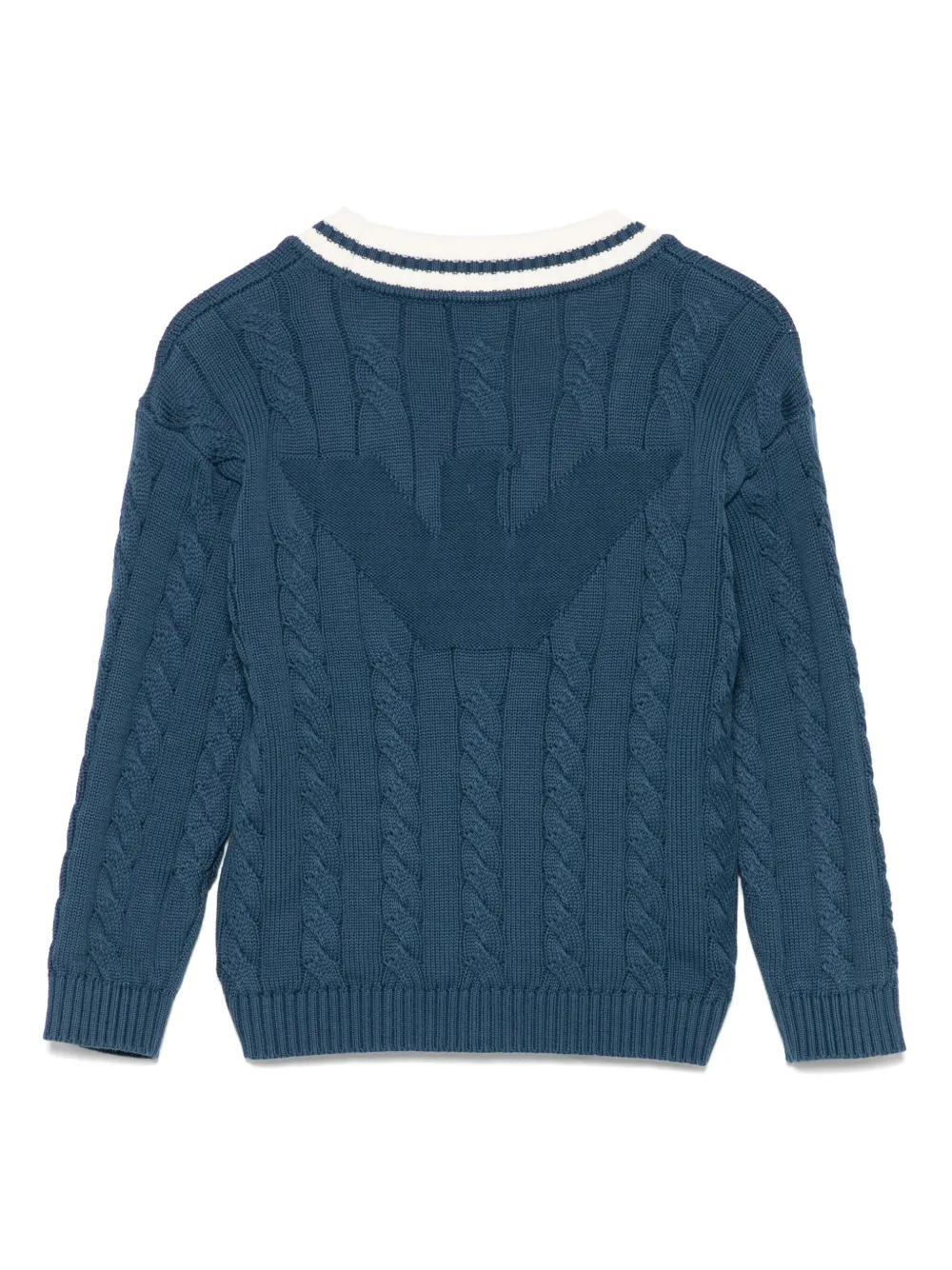 Emporio Armani Kids Vest met geborduurd logo Blauw