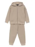 Emporio Armani Kids logo-embroidered tracksuit set - Brown