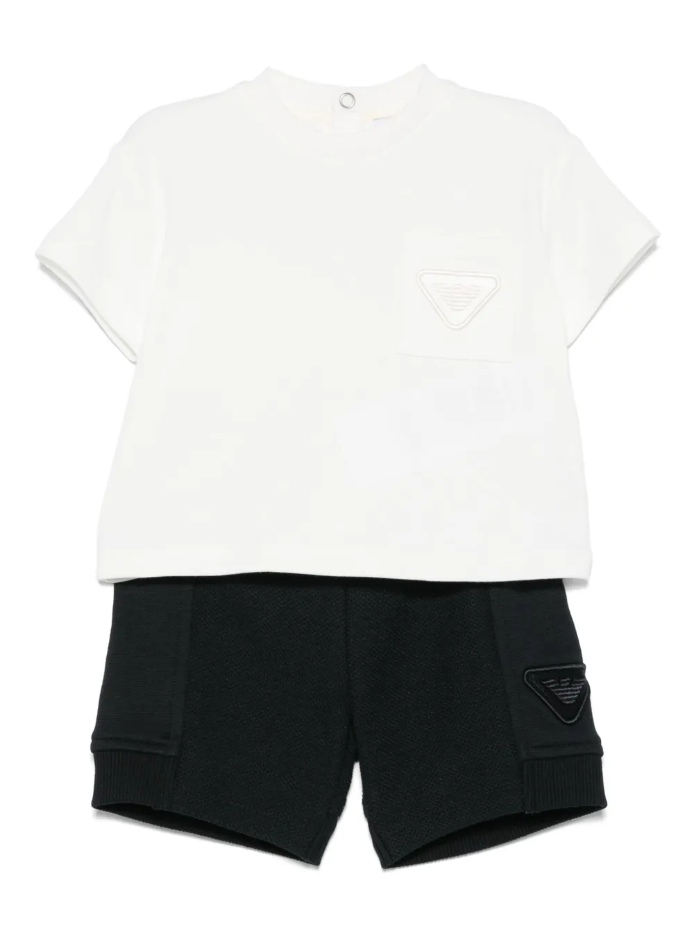 Emporio Ar i Kids Shorts met geborduurd logo Wit