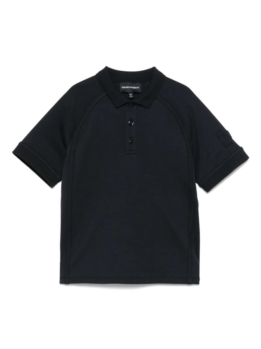 Emporio Armani Logo-embroidered Polo Shirt In Blue