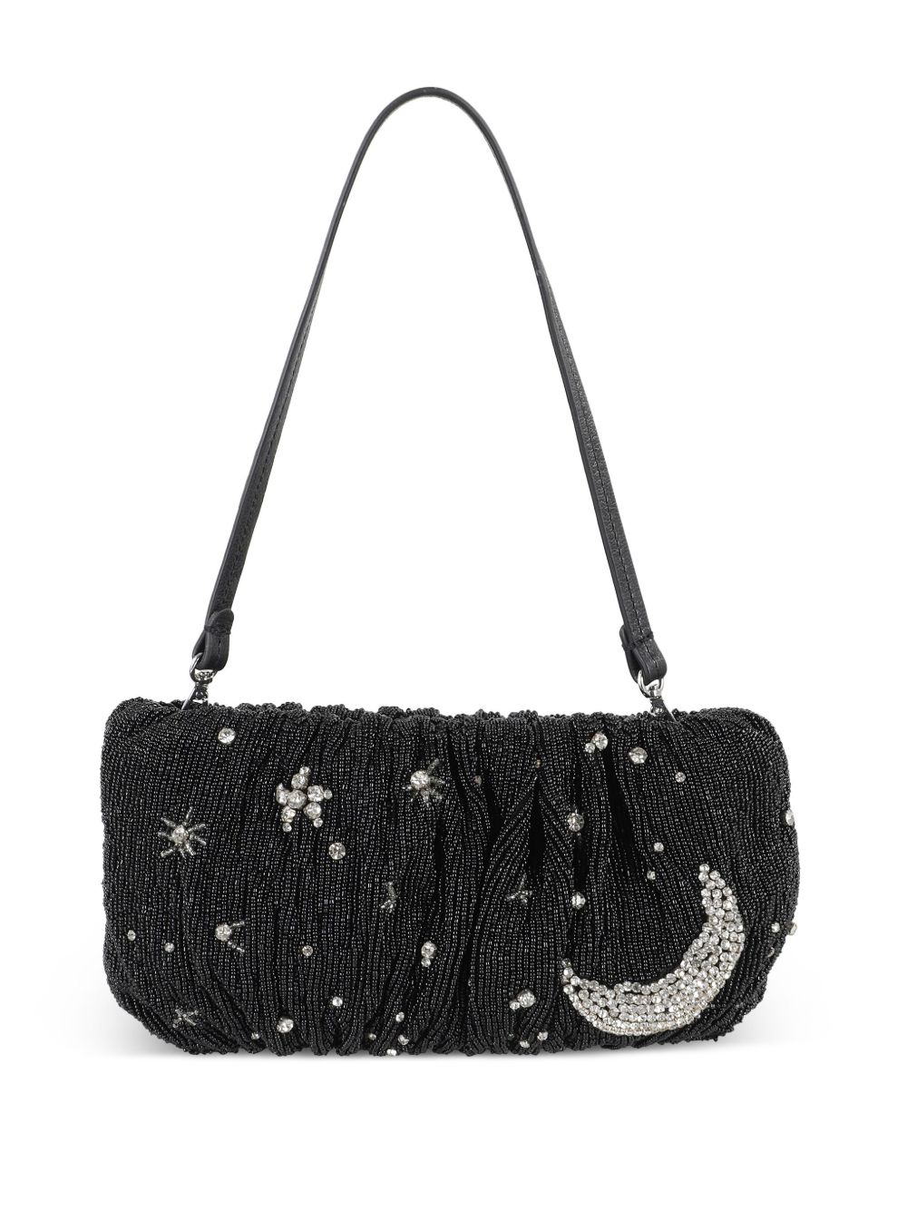 STAUD beaded tote bag - Zwart