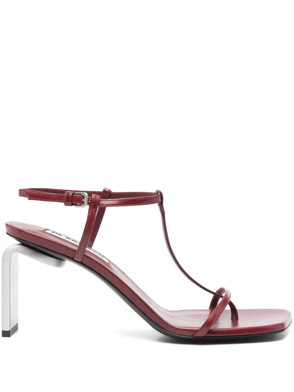 Jil Sander 80 mm sandalen met metalen hak Rood