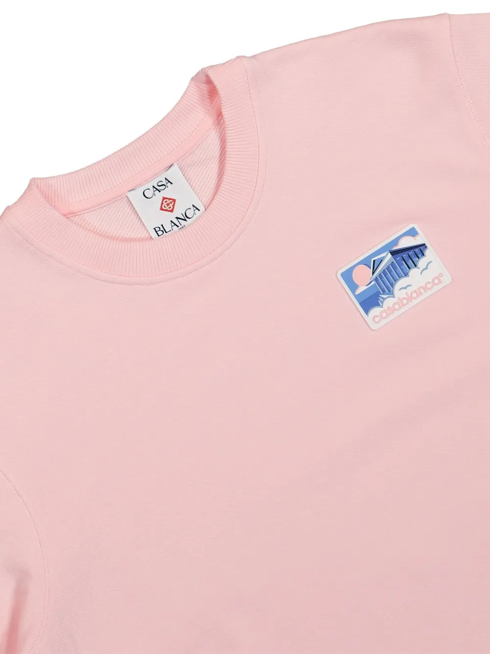 Casablanca Greek Temple sweater met applicatie Roze