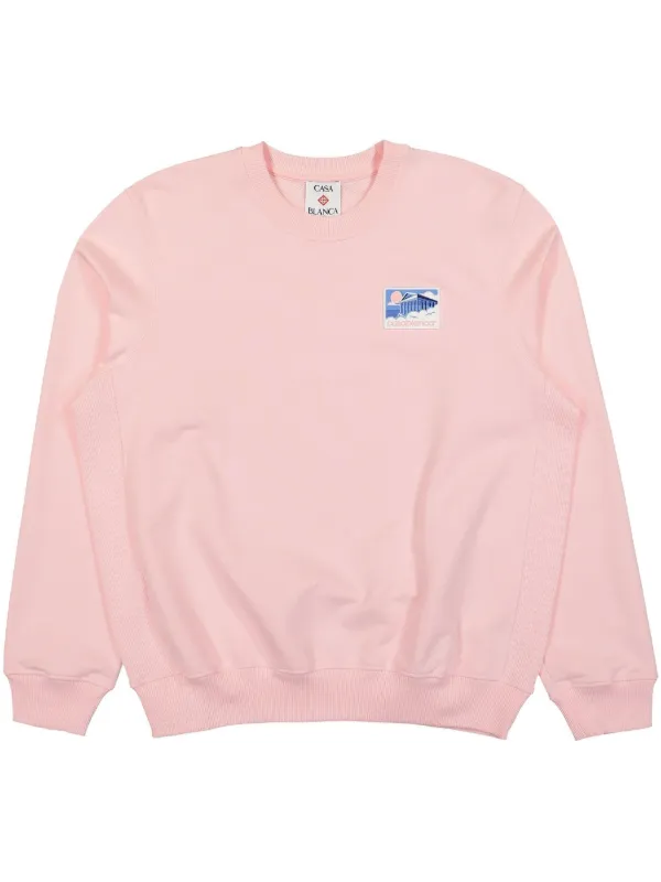 関税送料込み■Casablanca■Greek Temple スウェットシャツ Casablanca Greek Temple スウェットシャツ | ピンク | FARFETCH JP