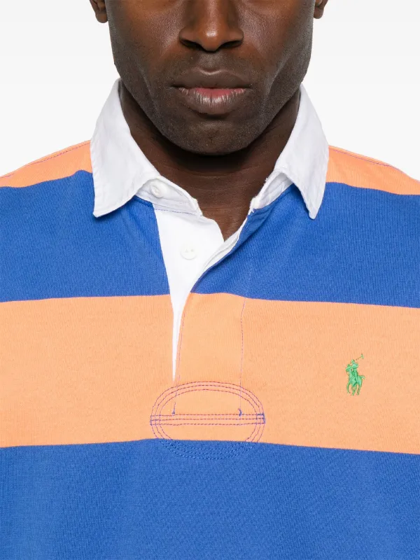 Polo Ralph Lauren ストライプ ラガーシャツ | オレンジ