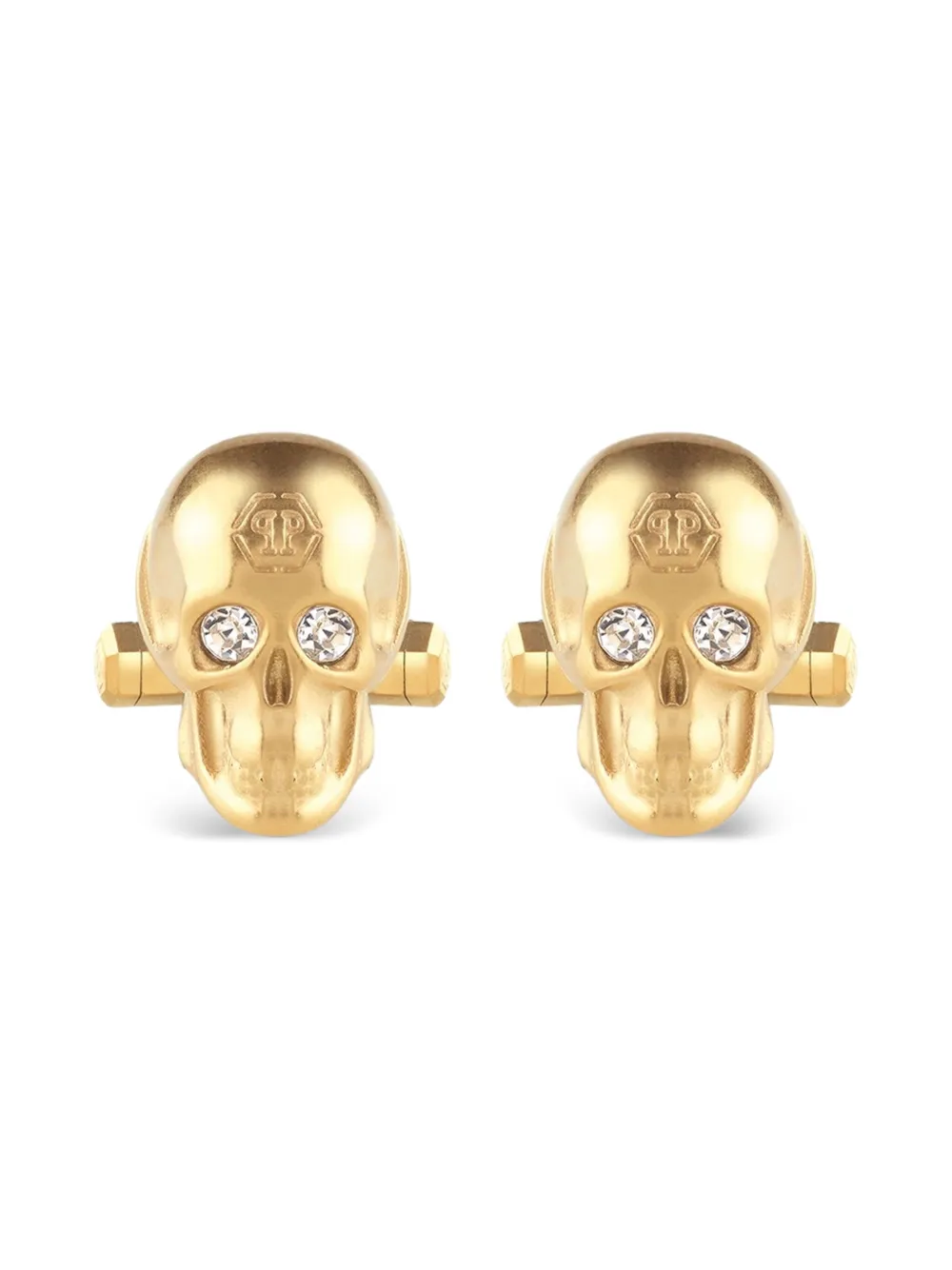 Philipp Plein skull cufflinks | Gold | Image 1