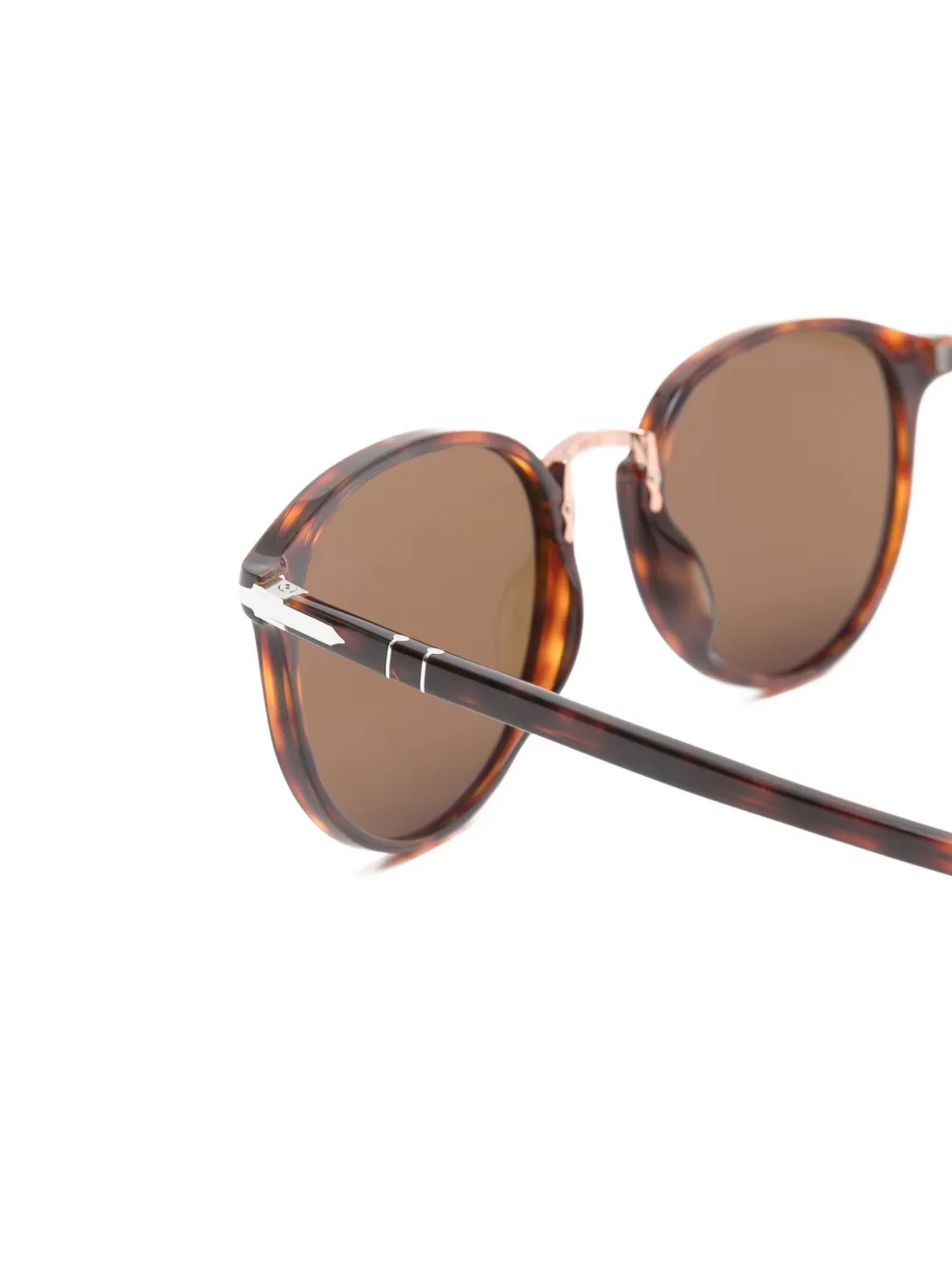 Persol Zonnebril met rond montuur Bruin