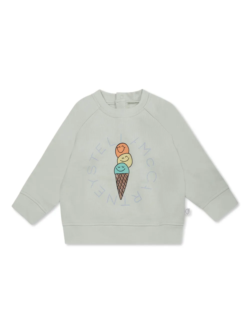 Stella McCartney Kids Sweater met logoprint Groen