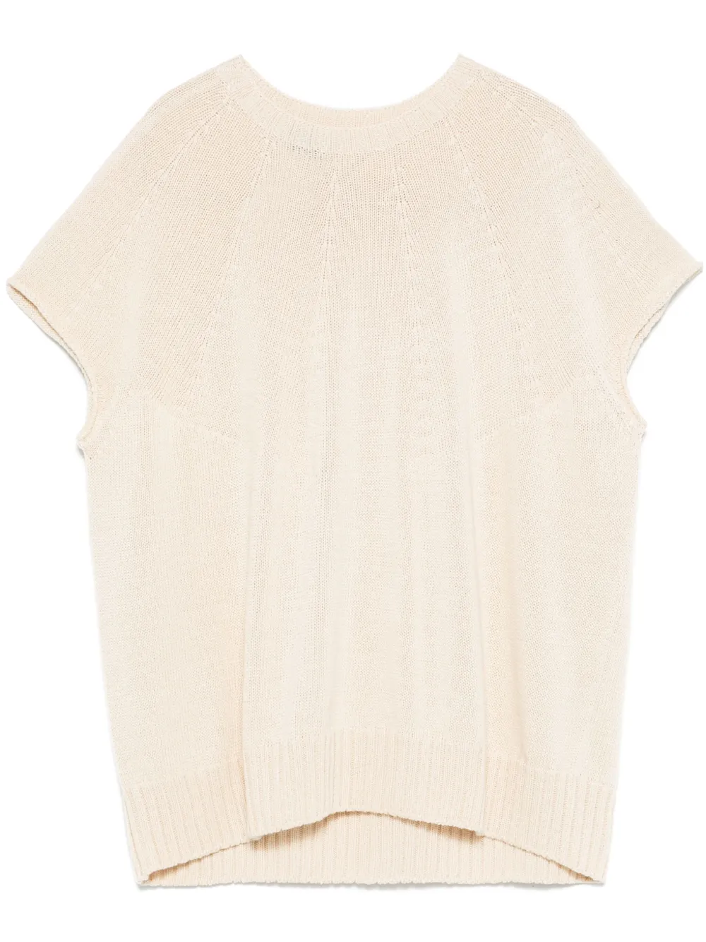 Fabiana Filippi Gebreid T-shirt Beige