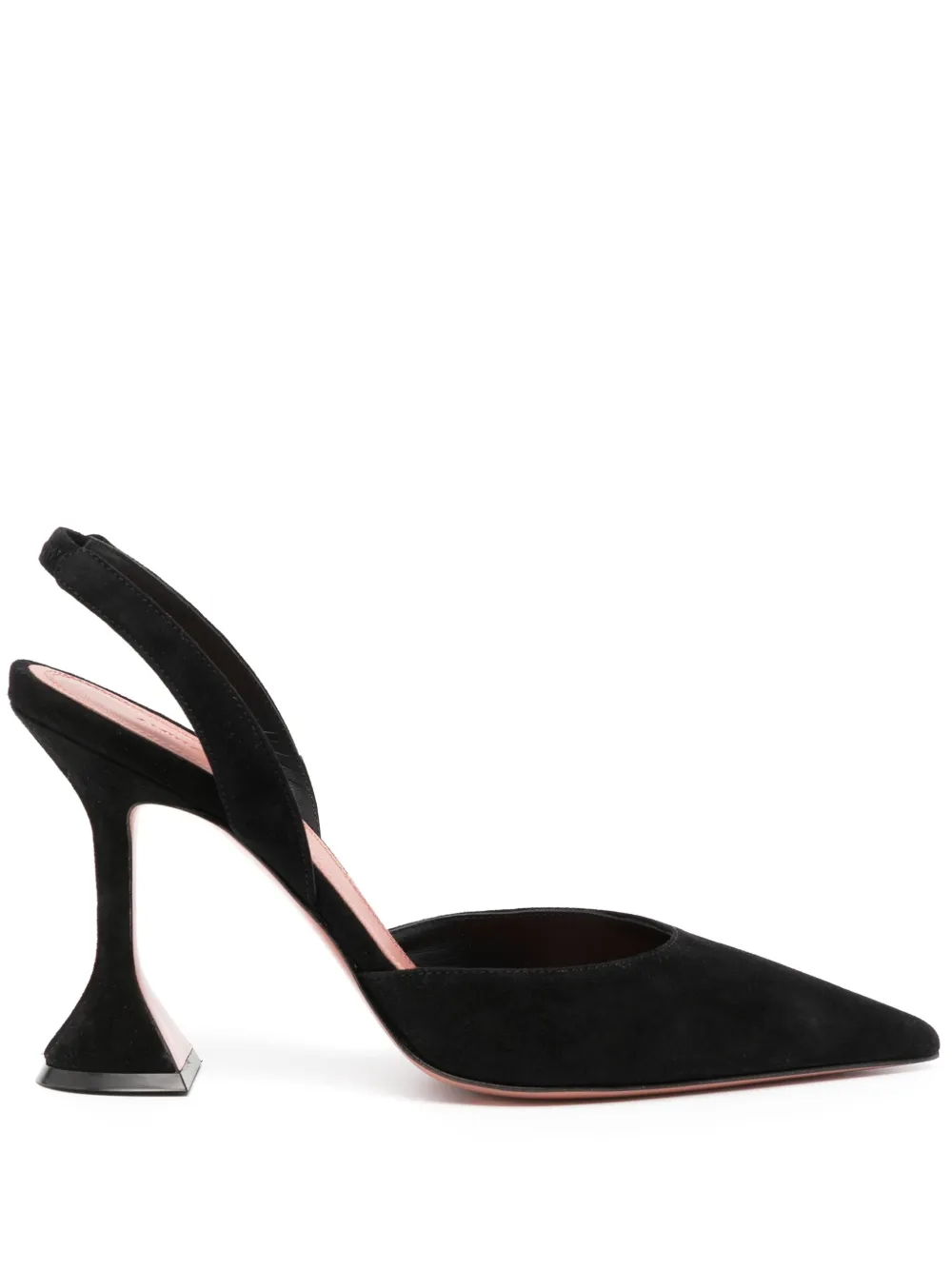 Amina Muaddi Holli Glass Sling pumps Zwart