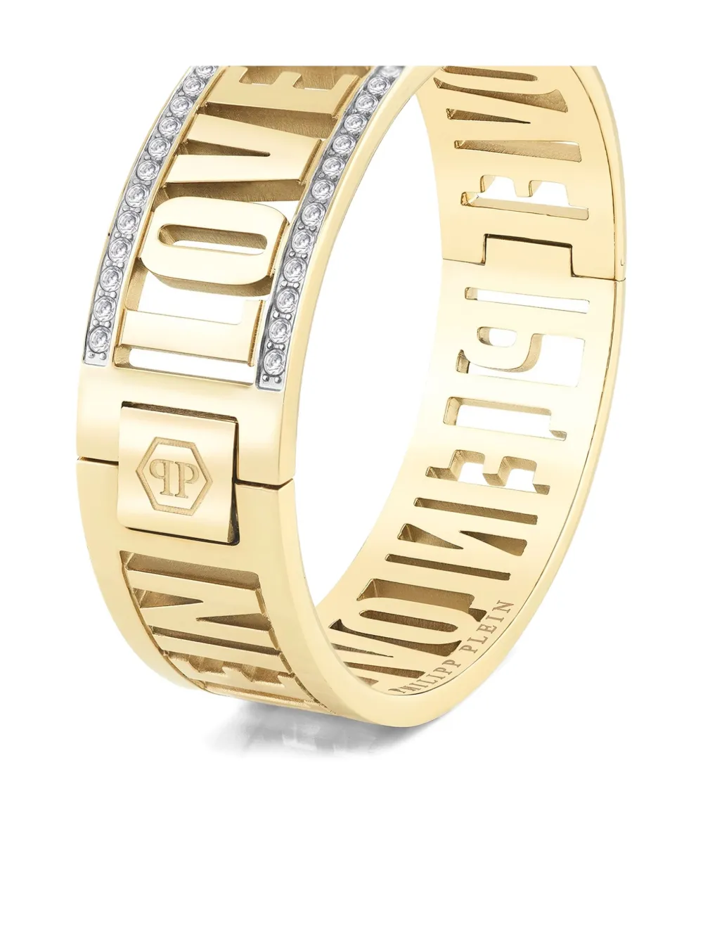 Philipp Plein Love Lettering Crystal-bandbracelet