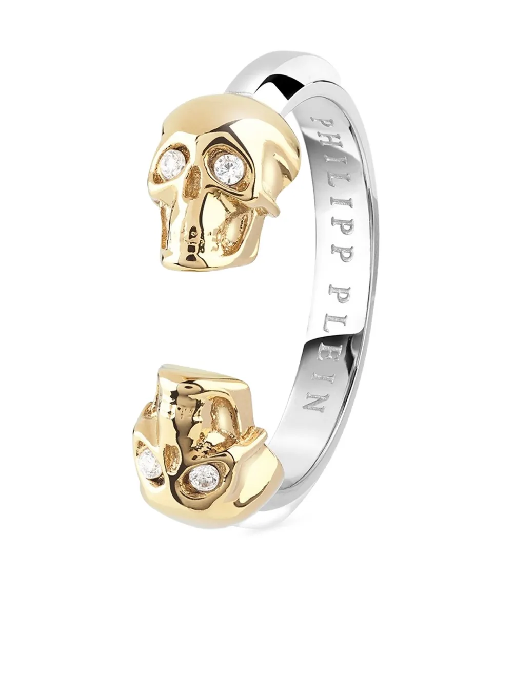 Philipp Plein Double Skull Ring
