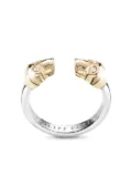 Philipp Plein double skull ring - Gold