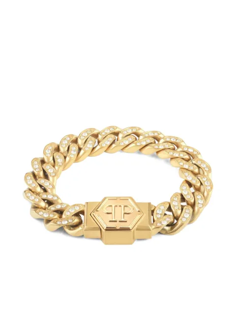 Philipp Plein pulsera con logo grabado