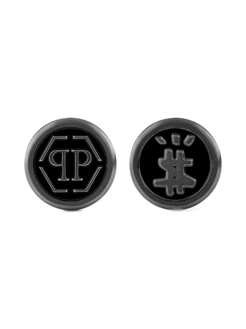 Philipp Plein boutons de manchette à logo gravé